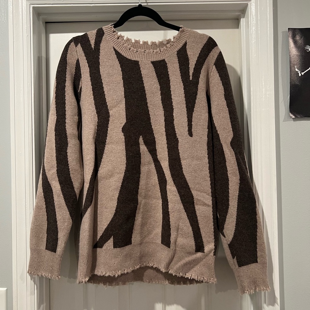 Zebra Print Sweater